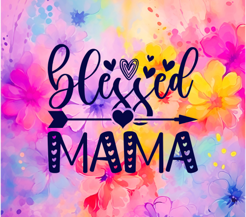 Blessed Mama UV DTF Wraps for 20 oz Skinny Tumbler