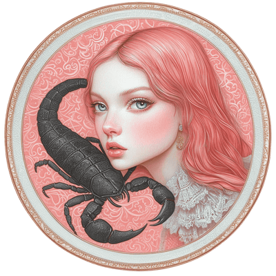 Blue Eyed Girl Zodiac Scorpio DTF (direct-to-film) Transfer