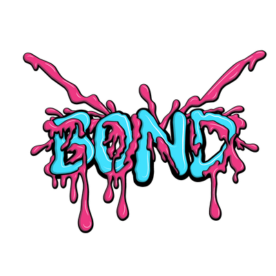 Blue & Pink Bond Color Drip DTF (direct-to-film) Transfer