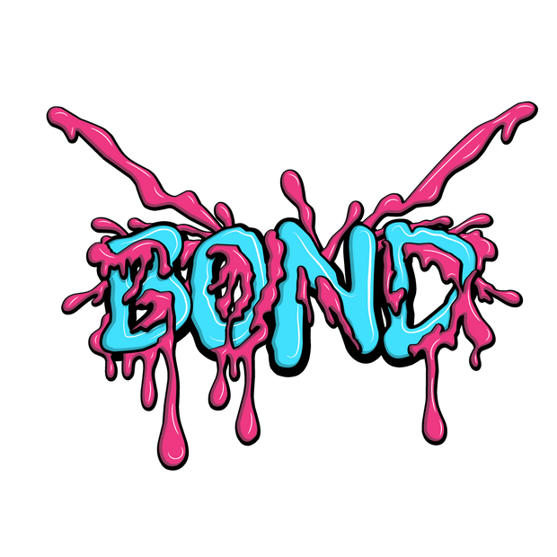 Blue & Pink Bond Color Drip DTF (direct-to-film) Transfer