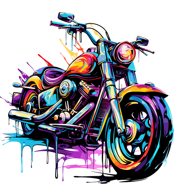 Blue & Purple Cycle Color Drip DTF (direct-to-film) Transfer – Twisted ...