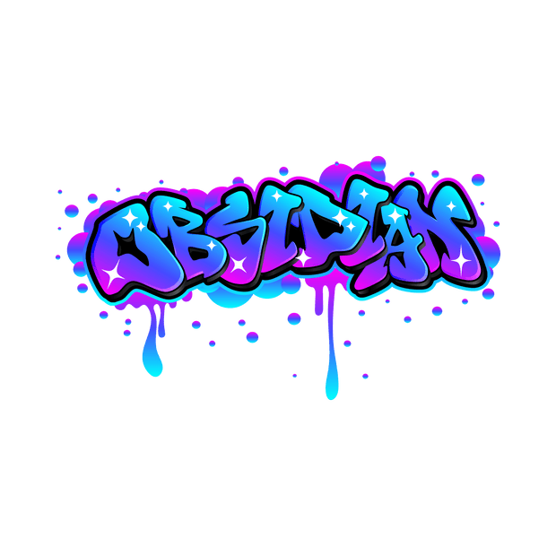 Blue & Purple With Stars Color Drip DTF (direct-to-film) Transfer