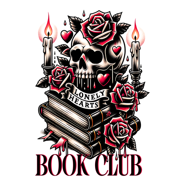 Book Club Lined in Red DTF (direct-to-film) Transfer