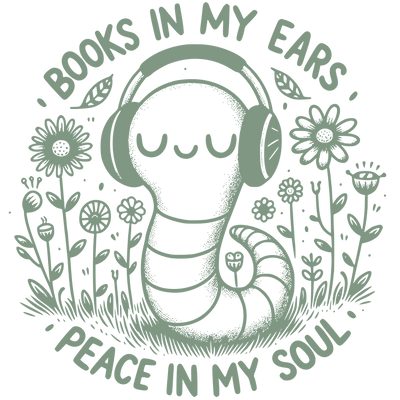 Books in my Ears Peace in my Soul DTF (direct-to-film) Transfer