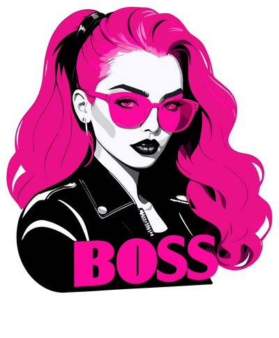 Boss Girl in Pink Shades DTF (direct-to-film) Transfer