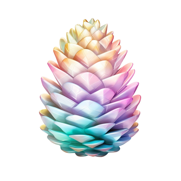 Bright Pastel Pinecone DTF (direct-to-film) Transfer