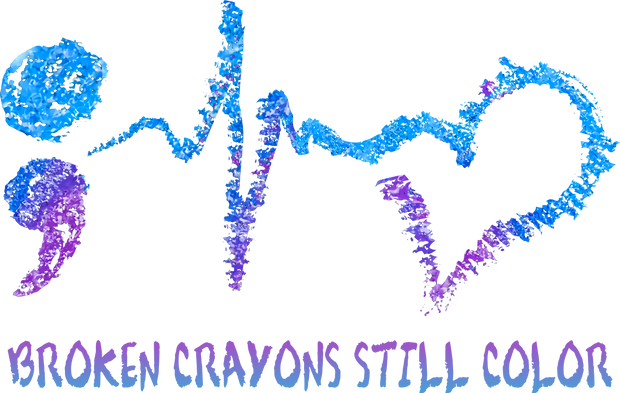 Broken Crayons Still Color in Blue & Purple DTF (direct to film) Transfer