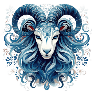 CAPRICORN Blue Goat Zodiac DTF (direct-to-film) Transfer