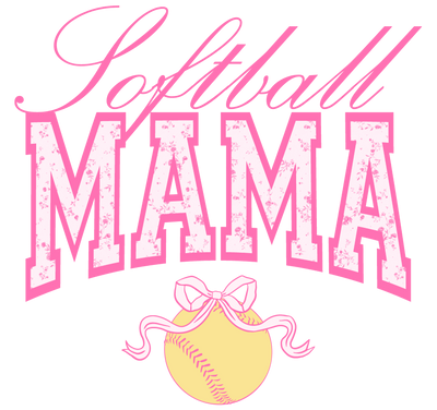 COQUETTE SOFTBALL MAMA FLORAL DTF (Direct to Film) Transfer