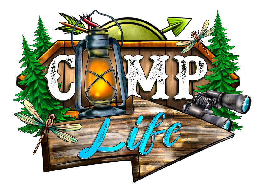 Camp Life Lantern Arrow DTF (direct-to-film) Transfer – Twisted Image ...