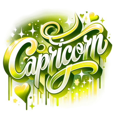 Capricorn 3 Yellow Zodiac DTF (direct-to-film) Transfer