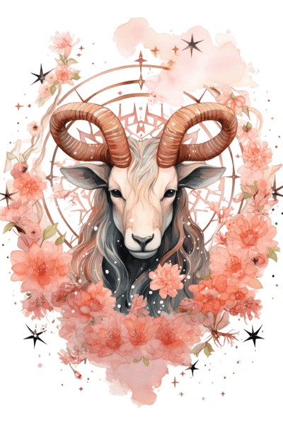 Capricorn Animal Zodiac DTF (direct-to-film) Transfer