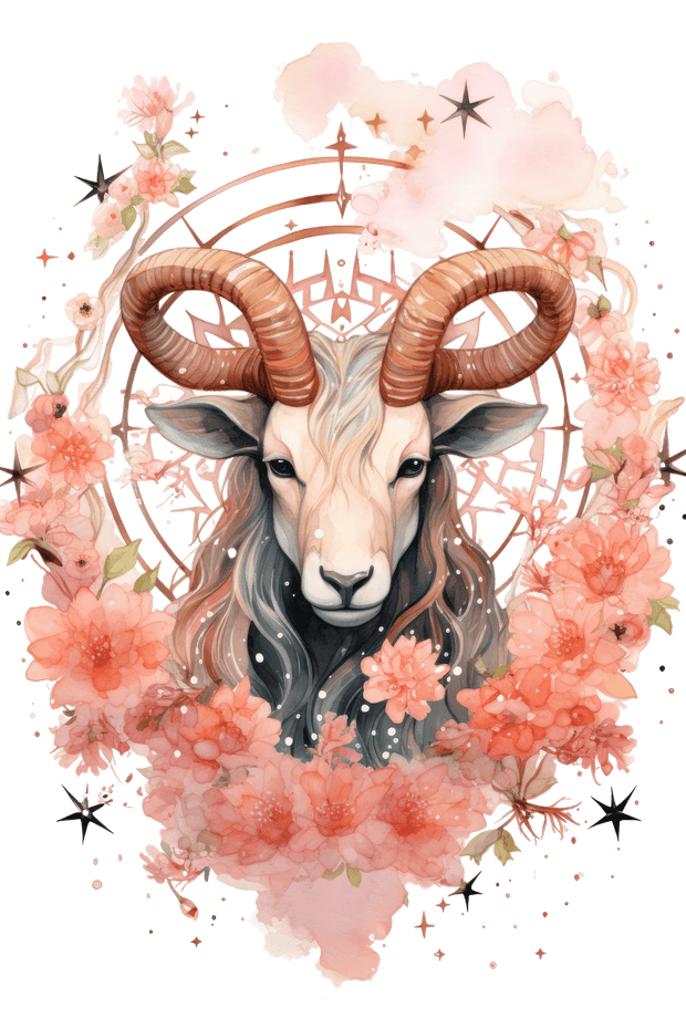 Capricorn Animal Zodiac DTF (direct-to-film) Transfer