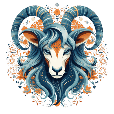 Capricorn Zodiacs Goat DTF (direct-to-film) Transfer