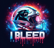 Carolina  I Bleed  Football Helmet With Team Logo  UV-DTF 20 oz Skinny Tumbler Wrap