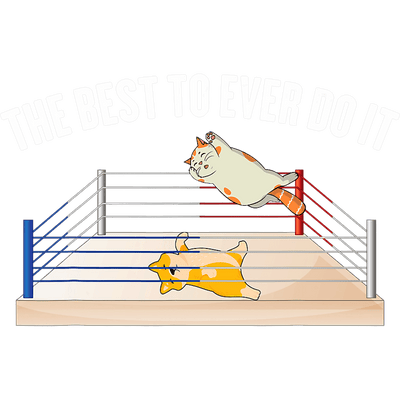 Cats Wrestling DTF (direct-to-film) Transfer