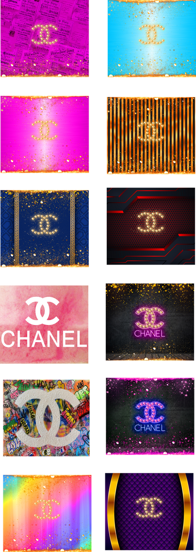 Chanel UV DTF Wrap Bundle for 20 oz Skinny Tumbler