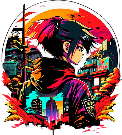 Character Profile Color Drip DTF (direct-to-film) Transfer