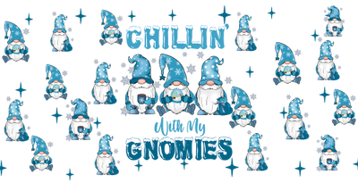 Chillin With My Gnomies-Winter Christmas-Christmas Retro 16oz UV DTF Libby Cup Wrap