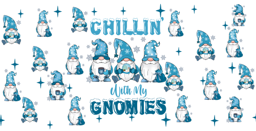 Chillin With My Gnomies-Winter Christmas-Christmas Retro 16oz UV DTF Libby Cup Wrap