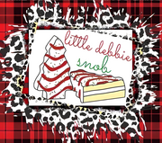 Christmas Trees Cake Snacks & Red Plaid 20 oz Skinny Tumbler Wrap