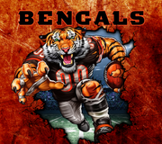 Cincinnati Bengals With Animated Football Player UV-DTF 20 oz Skinny Tumbler Wrap