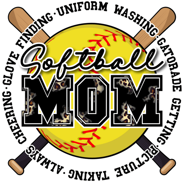 Softball Mom With Bats and Ball - Twisted Image Transfers