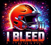 Cleveland I Bleed  Football Helmet With Team Logo UV-DTF 20 oz Skinny Tumbler Wrap