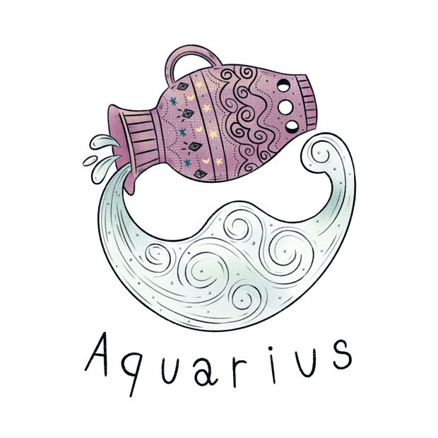 ClipArt Zodiacs Vase Aquarius DTF (direct-to-film) Transfer