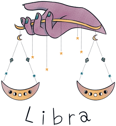 Clipart Hand Libra Zodiac DTF (direct-to-film) Transfer