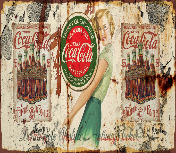 Coca Cola Retro 7 UV-DTF 20 oz Skinny Tumbler Wrap – Twisted Image ...