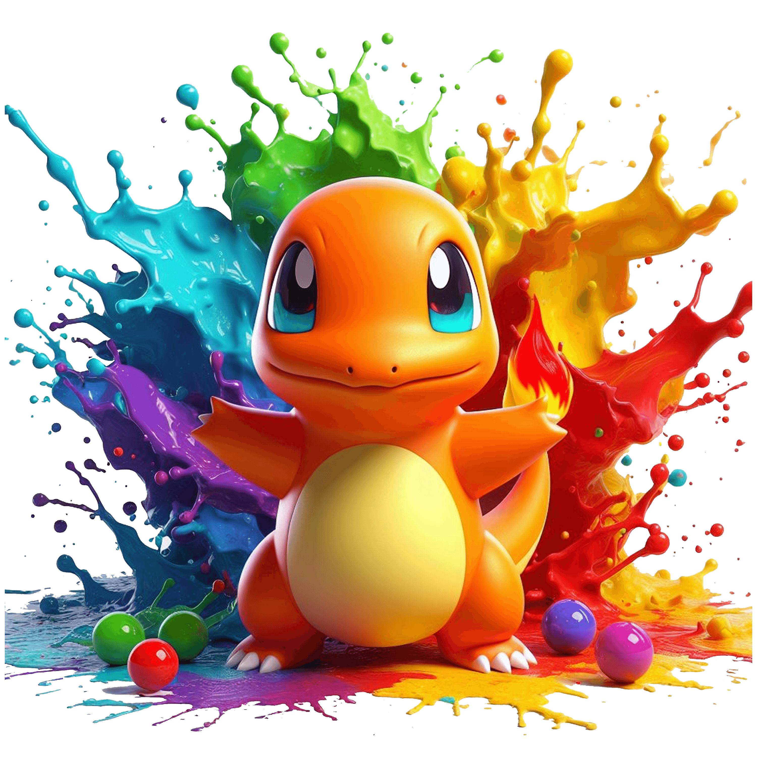 Color Drip Charmander Colorful DTF (direct-to-film) Transfer – Twisted ...
