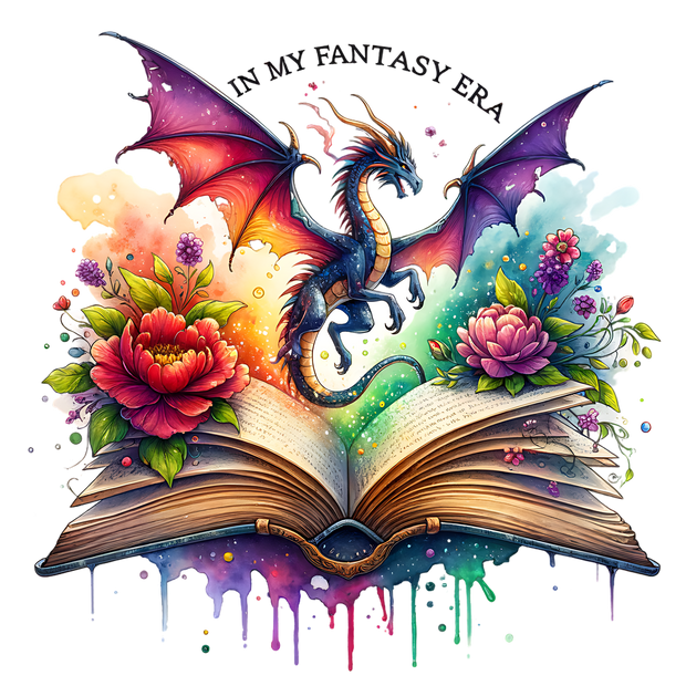 Color Drip Dragon Fantasy Era DTF (direct-to-film) Transfer