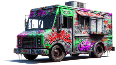 Color Drip Food Truck Serving Up Some Street Art DTF (direct-to-film) Transfer