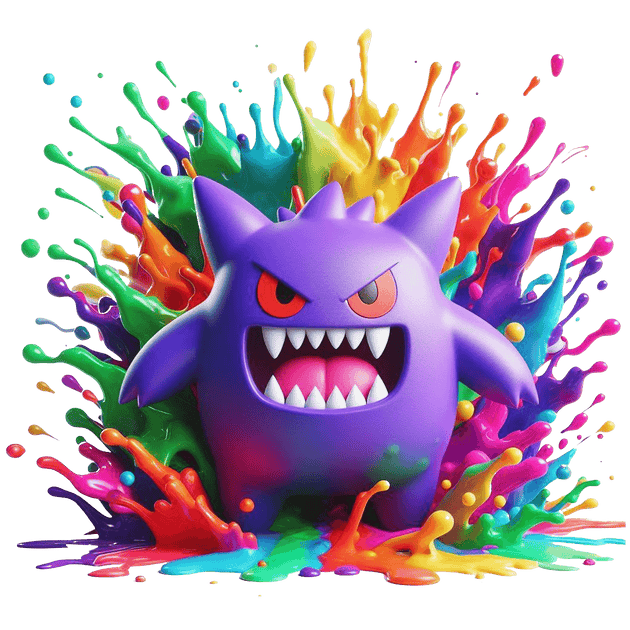 Color Drip Gengar Colorful DTF (direct-to-film) Transfer – Twisted ...