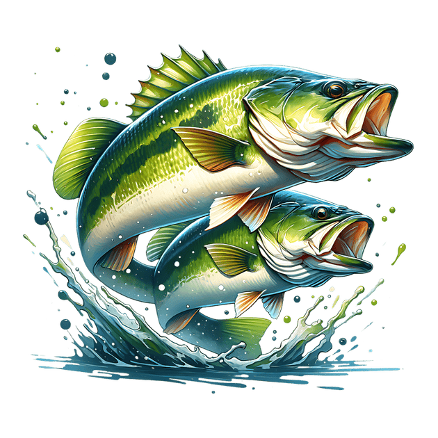 Color Drip Green Jumping Fish DTF (direct-to-film) Transfer – Twisted ...