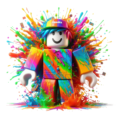 Color Drip Rainbow Roblox DTF (direct-to-film) Transfer