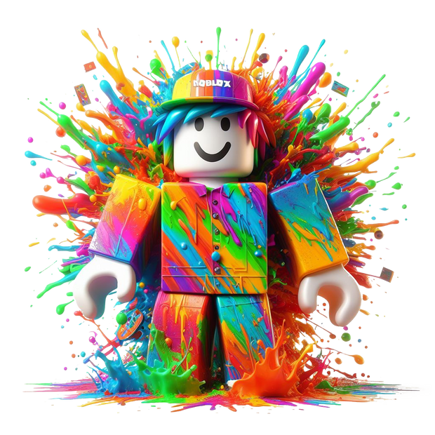 Color Drip Rainbow Roblox DTF (direct-to-film) Transfer