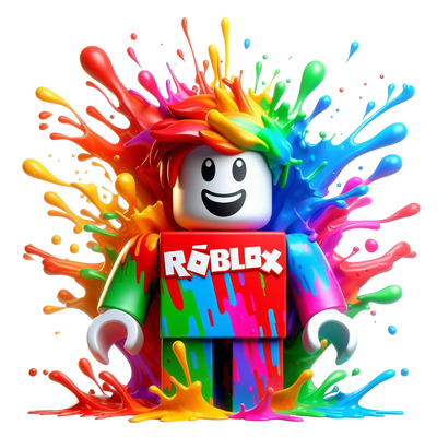 Color Drip Rainbow Splash Roblox DTF (direct-to-film) Transfer