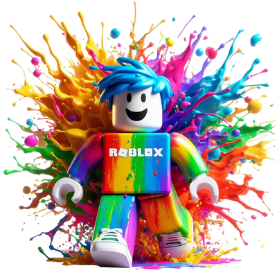 Color Drip Roblox Blue Hair DTF (direct-to-film) Transfer