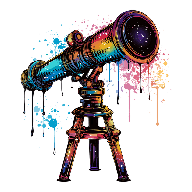 Color Drip Telescope Multi Color DTF (direct-to-film) Transfer ...