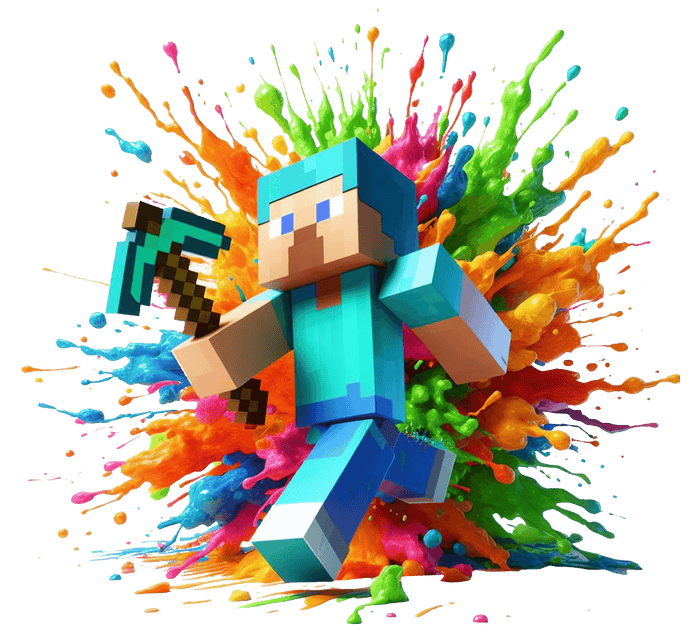 Color Drip Walking Minecraft DTF (direct-to-film) Transfer – Twisted ...