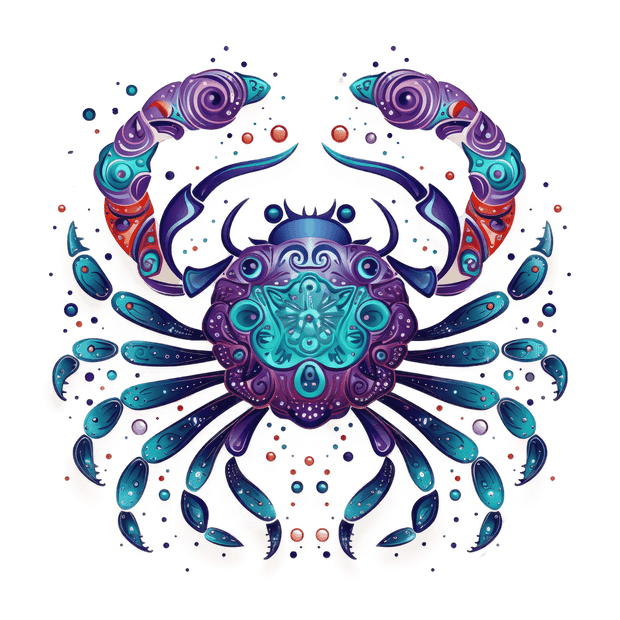 Color Drops Zodiac Cancer DTF (direct-to-film) Transfer