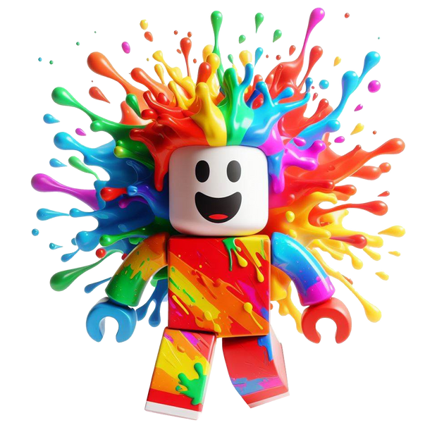 Colorful Color Drip Roblox DTF (direct-to-film) Transfer