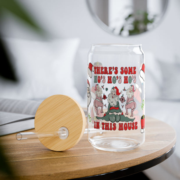 There's Some Ho Ho Ho in This House-Funny Santa Christmas-Santa claus Christmas 16oz UV DTF Libby Cup Wrap