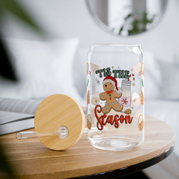 Tis The Season Christmas-Gingerbread Christmas 16oz UV DTF Libby Cup Wrap