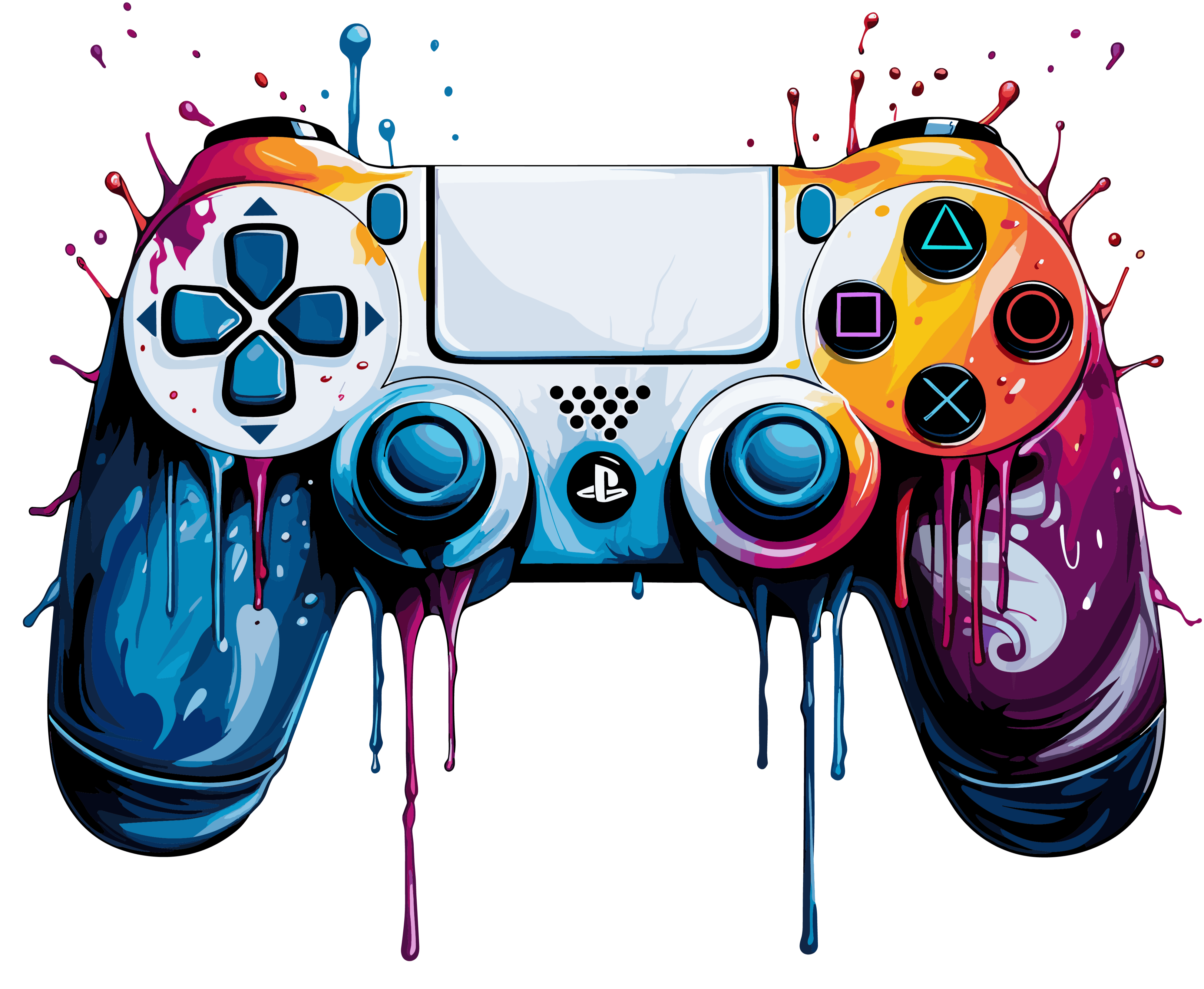 Controller Color Drip DTF (direct-to-film) Transfer β Twisted Image ...