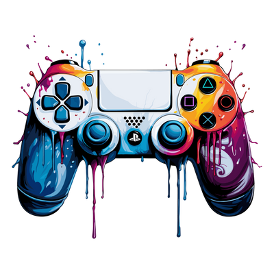 Controller Color Drip DTF (direct-to-film) Transfer