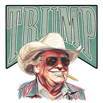 Cowboy Trump Green DTF (direct-to-film) Transfer