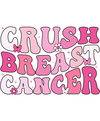 Crush Cancer Groovy DTF (direct-to-film) Transfer